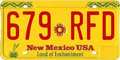 NM license plate 679RFD