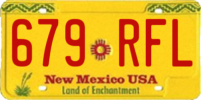 NM license plate 679RFL