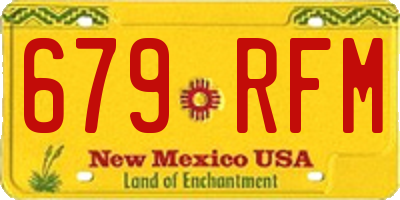 NM license plate 679RFM