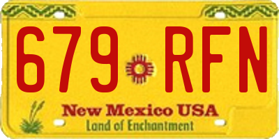 NM license plate 679RFN