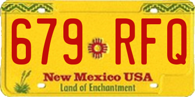 NM license plate 679RFQ