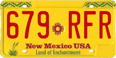 NM license plate 679RFR