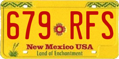 NM license plate 679RFS