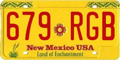 NM license plate 679RGB