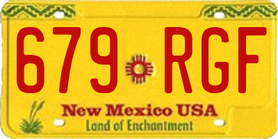 NM license plate 679RGF