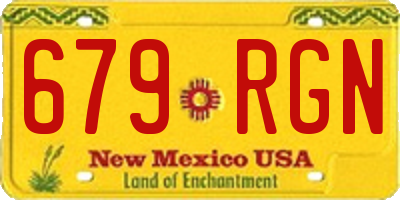 NM license plate 679RGN