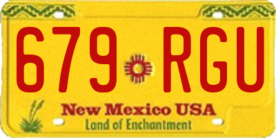 NM license plate 679RGU