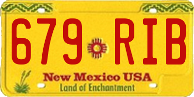 NM license plate 679RIB