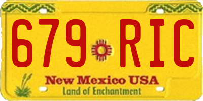 NM license plate 679RIC