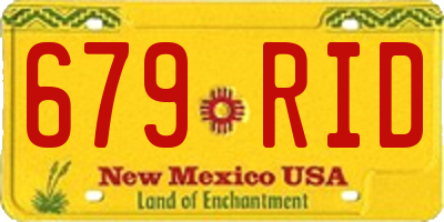 NM license plate 679RID