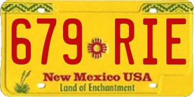 NM license plate 679RIE