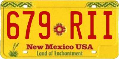 NM license plate 679RII