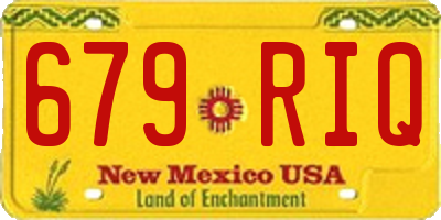 NM license plate 679RIQ