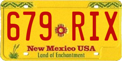 NM license plate 679RIX