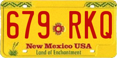 NM license plate 679RKQ