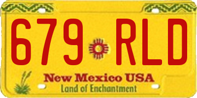 NM license plate 679RLD
