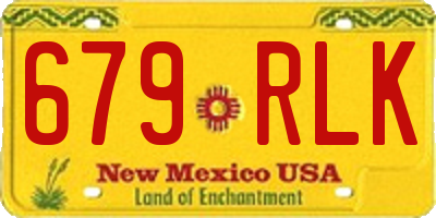 NM license plate 679RLK
