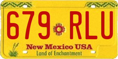 NM license plate 679RLU