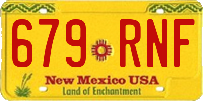 NM license plate 679RNF