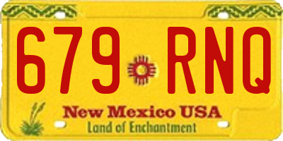 NM license plate 679RNQ