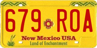 NM license plate 679ROA