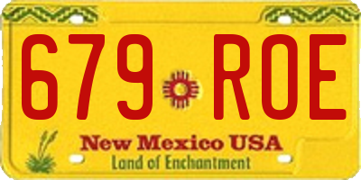 NM license plate 679ROE