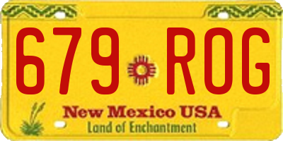 NM license plate 679ROG