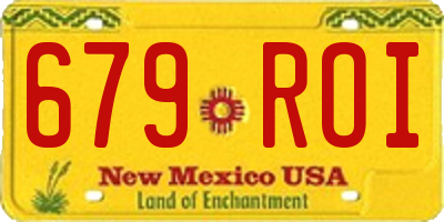 NM license plate 679ROI