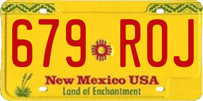 NM license plate 679ROJ