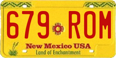 NM license plate 679ROM