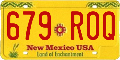 NM license plate 679ROQ