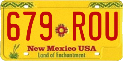 NM license plate 679ROU