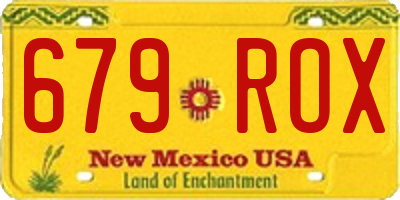 NM license plate 679ROX
