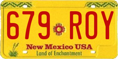 NM license plate 679ROY