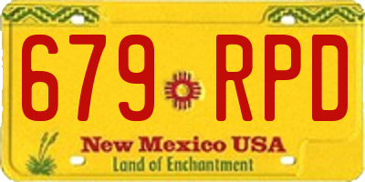 NM license plate 679RPD