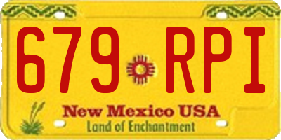 NM license plate 679RPI