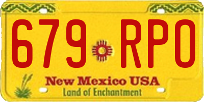 NM license plate 679RPO