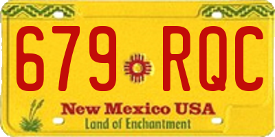 NM license plate 679RQC