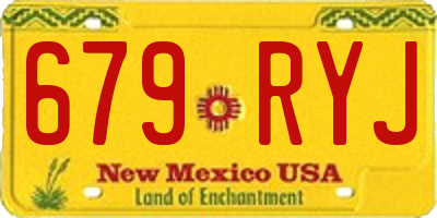 NM license plate 679RYJ