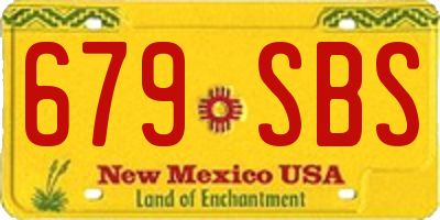 NM license plate 679SBS