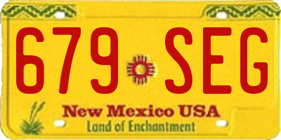 NM license plate 679SEG