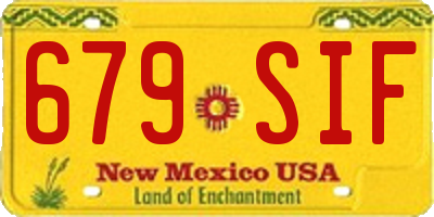 NM license plate 679SIF