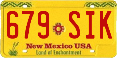 NM license plate 679SIK