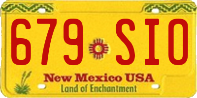NM license plate 679SIO