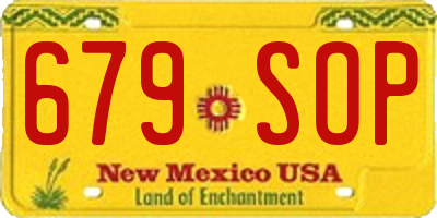 NM license plate 679SOP
