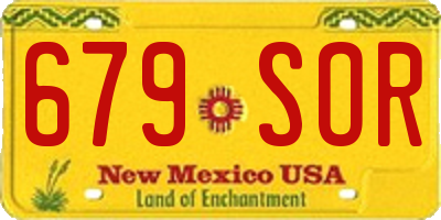 NM license plate 679SOR