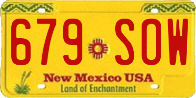 NM license plate 679SOW