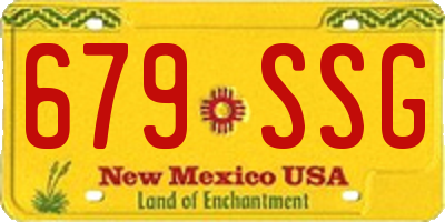 NM license plate 679SSG