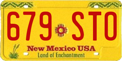 NM license plate 679STO