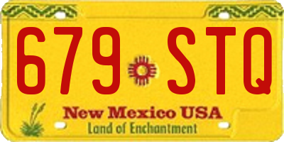 NM license plate 679STQ
